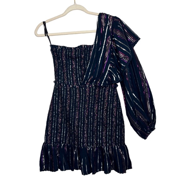 NWOT FARM Rio Lurex Stripes Mini Dress. Size Small - Picture 4 of 13